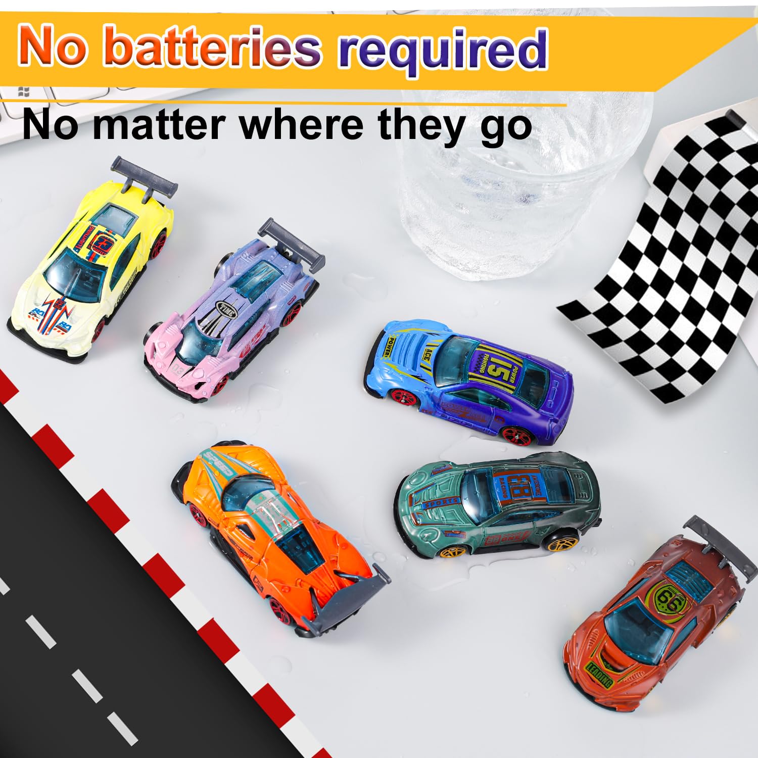 Sinbana 6pcs Color Changing Cars Bath Toys for Kids Ages 4-8 - Image 4