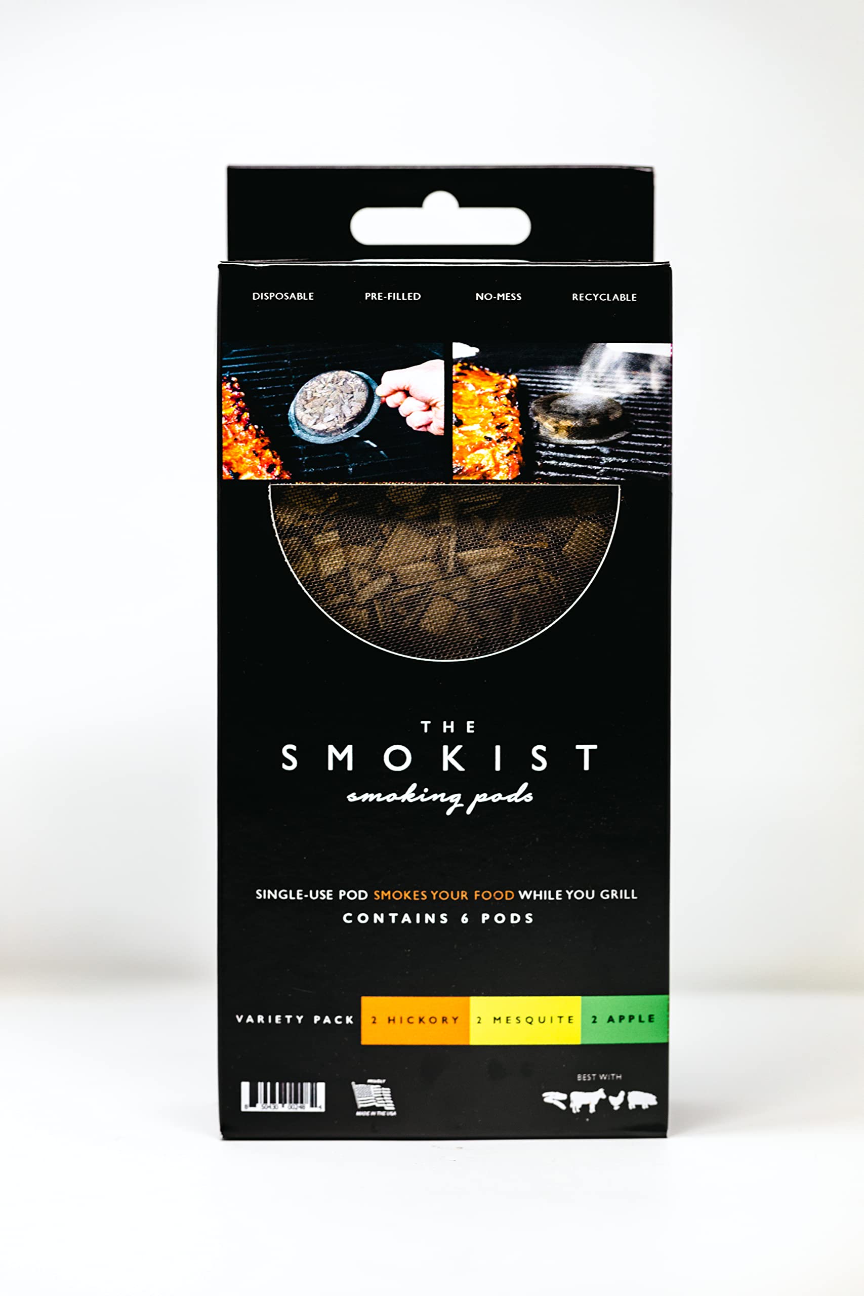 The Smokist Single Use Smoking Pods Makes Grilling with Smoke Easy, Use on any Grill, No Additional Equipment Needed, Starts Smoking in Under 5 Minutes