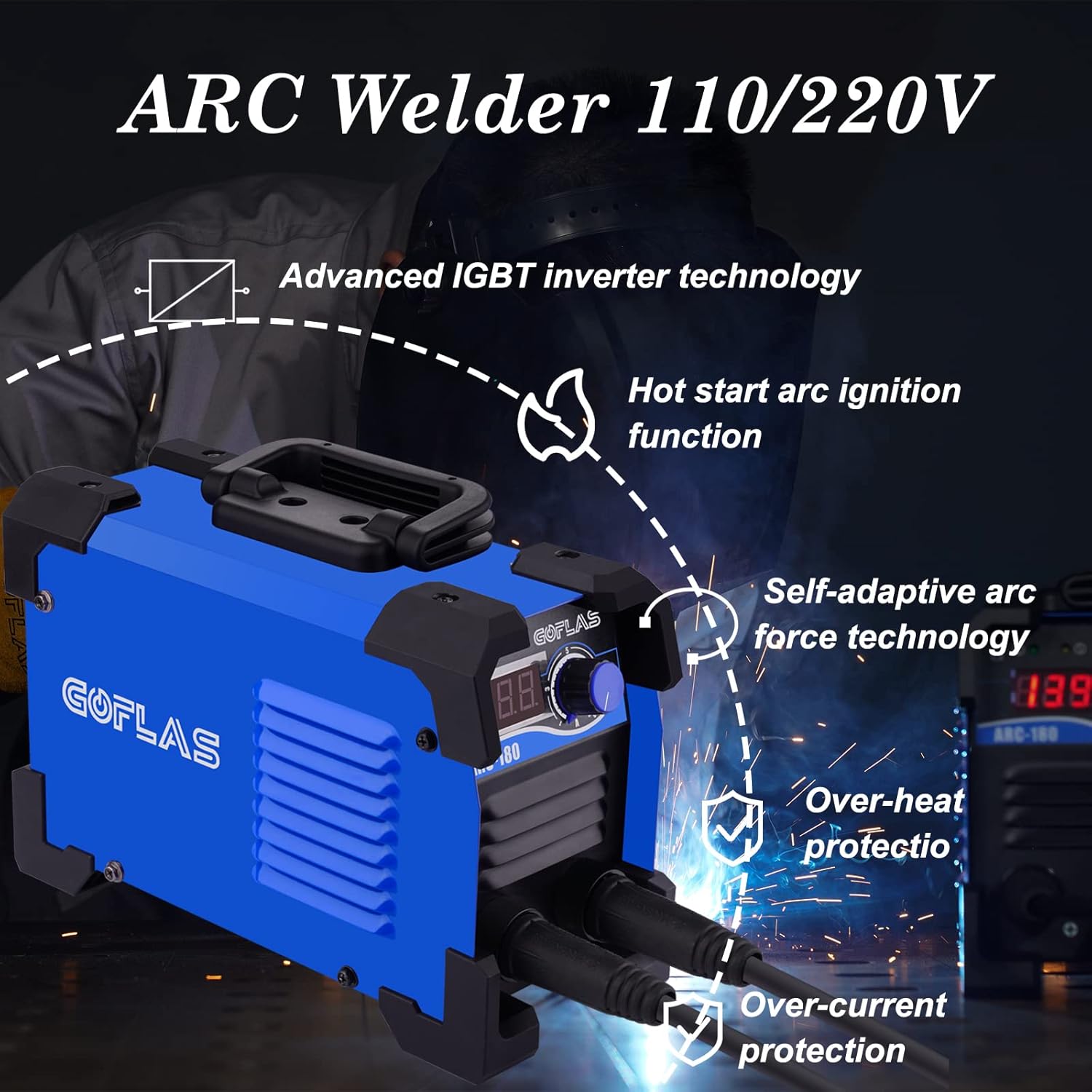 Welder 180A Stick Welder 110/220V ARC Welder Welding Machine - - 