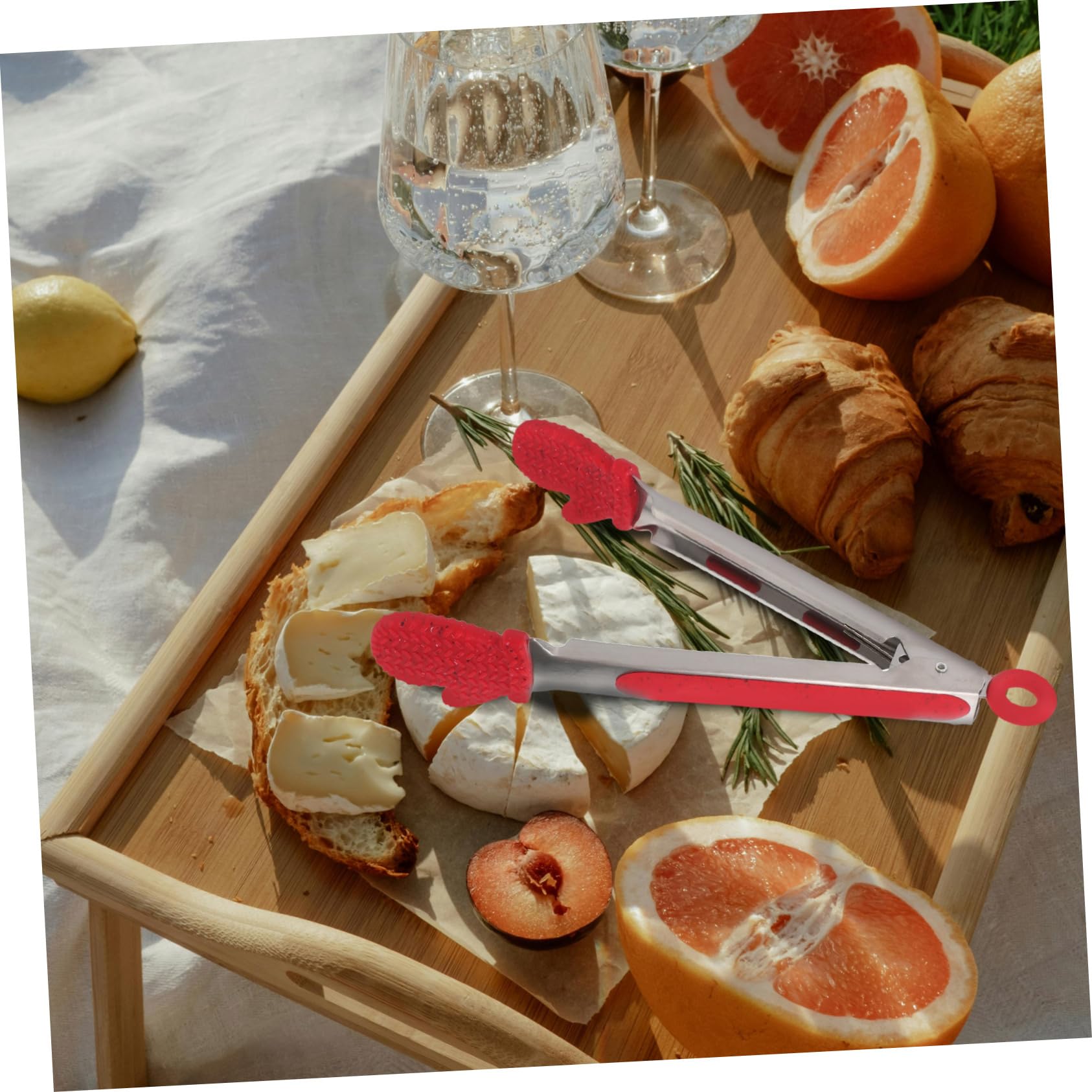 Ipetboom Pinza Alimentare Acciaio Inossidabile con Decorazione Natale Utensile Multifunzionale per Pane Carne e Barbecue per Feste e Uso