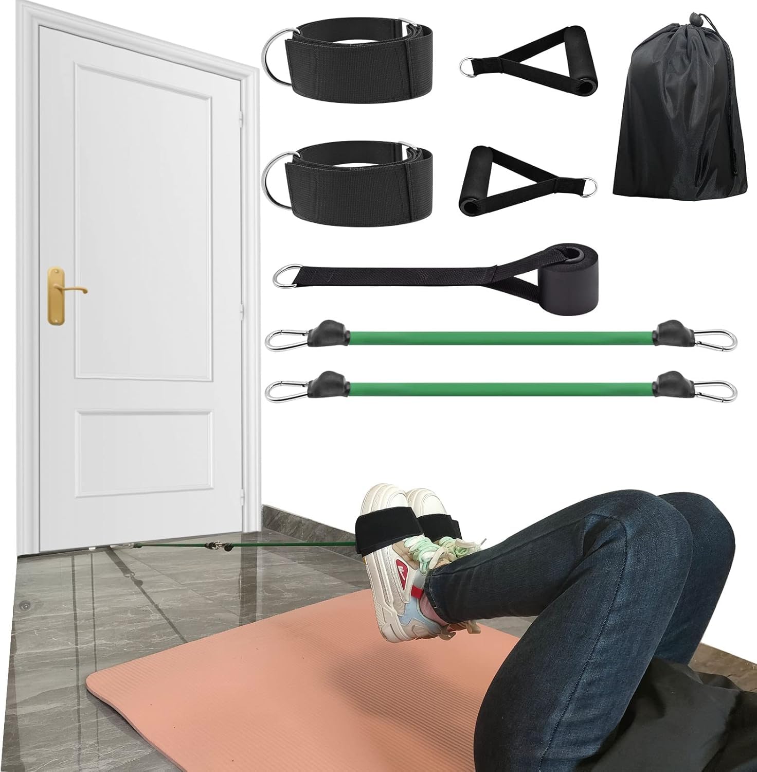 Fitcozi Reverse Squat Strap Elite Hip Flexor Training Equipment Perform Hip Flexors. The Ultimate Tool for Lower Body Workouts and Glutes Activation-image-2
