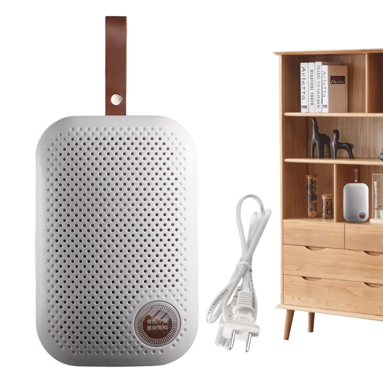 Deumidificatore Mini Per Bagno Assorbitore di Umidità | Portatile e Silenzioso con Cordoncino Per Casa Interni Camera da Soggiorno Armadio