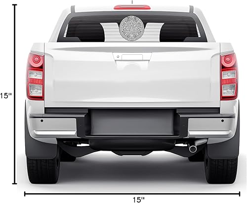 Miniatura 9 de Calcomanía de calendario maya azteca antiguo en blanco y negro  Calcomanía de calendario azteca para automóvil, camión, computadora portátil (18 x