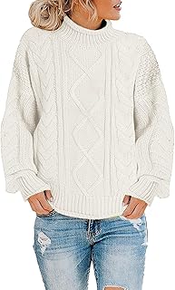 Jersey de punto para mujer, cuello alto, tallas grandes, cuello alto, cuello alto, jersey de lactancia