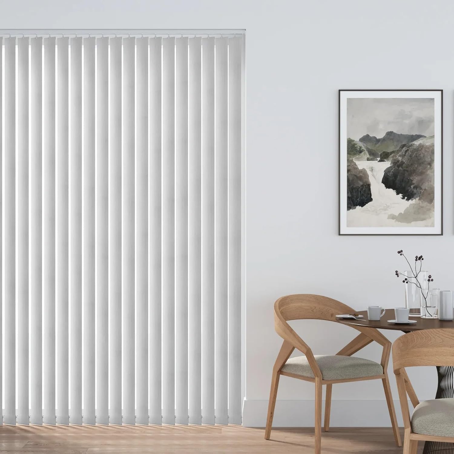 WINZOW Made to Measure Vertical Blinds 89mm (3.5") Complete Set Headrail & Slats | Custom Size Vertical Window Blinds Up To 200cm Width x 300cm Drop | Light Filtering Blinds for Windows & Doors