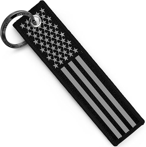 KEYTAILS Llaveros, etiqueta opaca con bandera de Estados Unidos de alta calidad para automóvil, motocicleta, mochilas, regalo