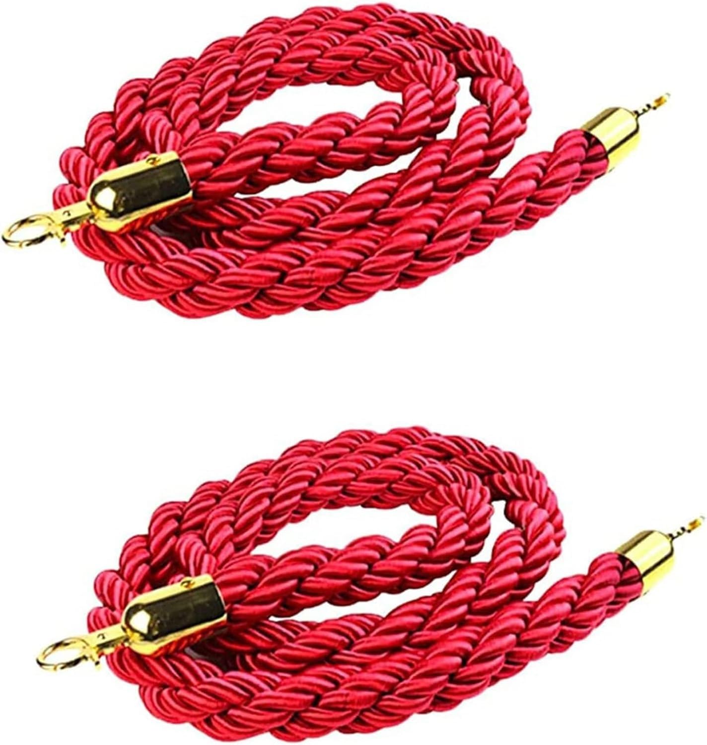 Corde de controle de foule rouge avec crochets cordon poteau cinema