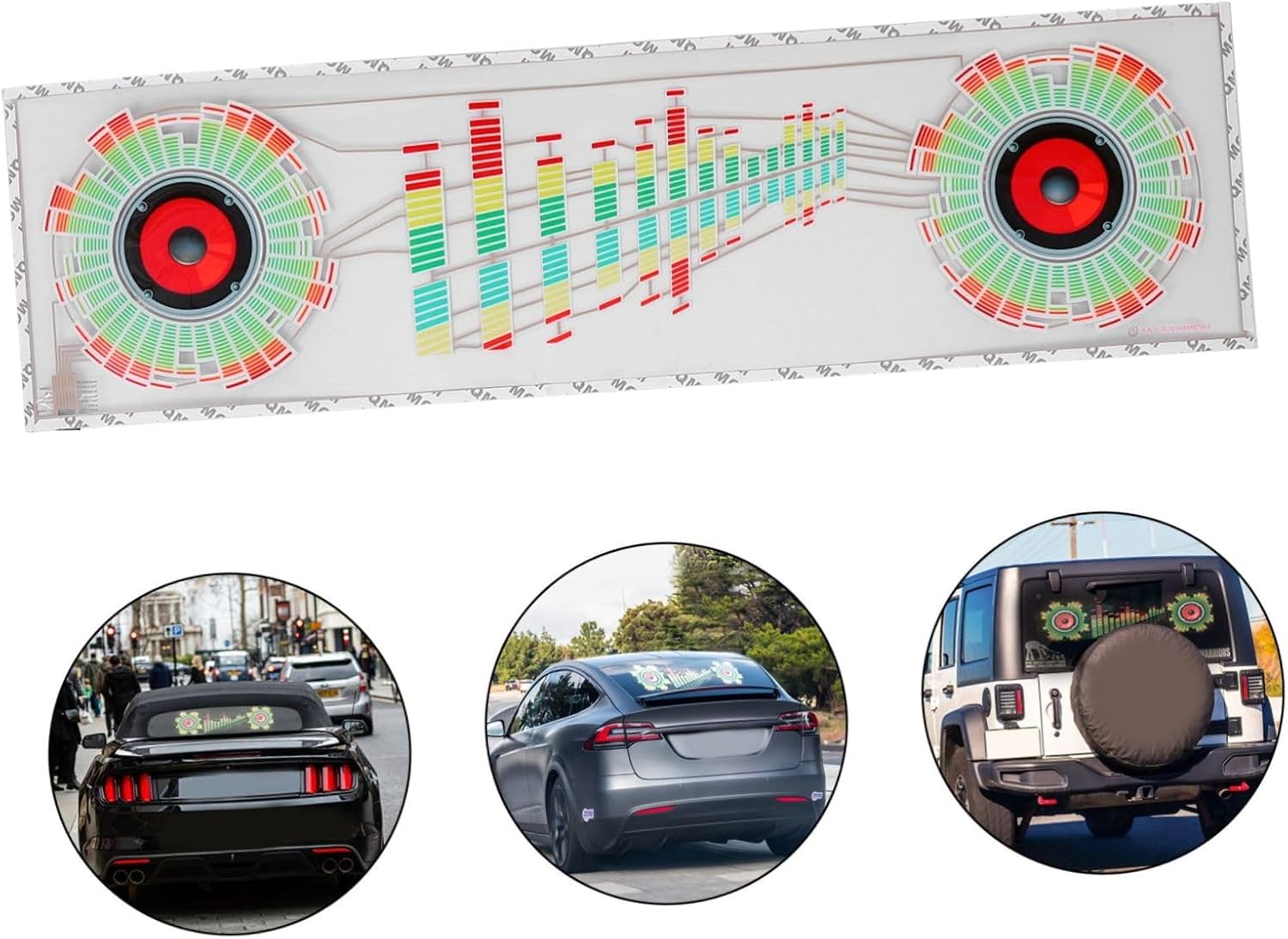 Voice-Activated Music Rhythm Lamp 2000-Hour LED Car Ambient Light Sound Control Colorful Flashing Vehicle Atmosphere Light for Parties and Decorations