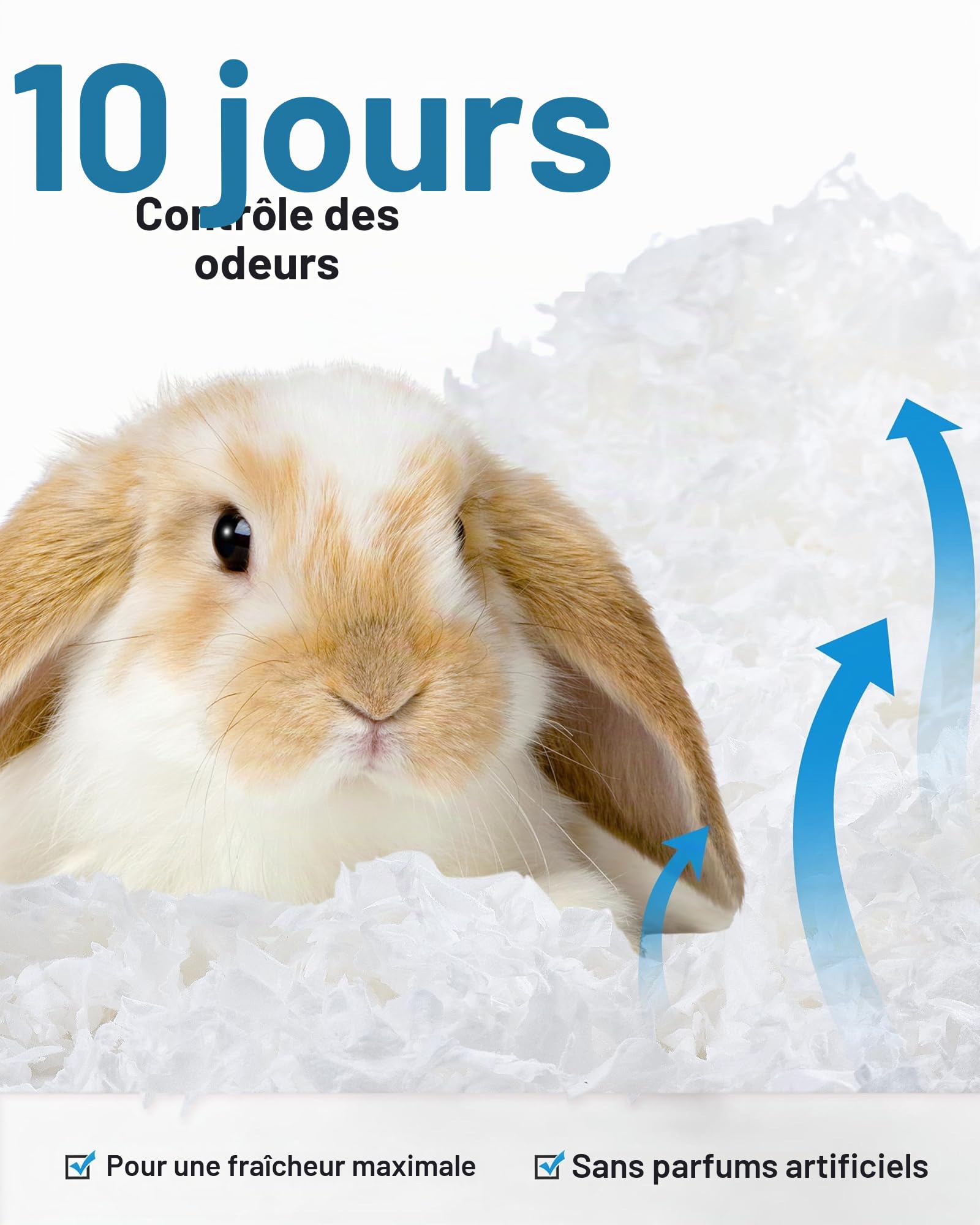 BUCATSTATE Litières pour Hamsters 70L, Super Absorbante & 99,9% sans Petit Animal Papier Poussière pour Souris, Rats, Rongeurs, Cochon d'Inde, Chinchilla