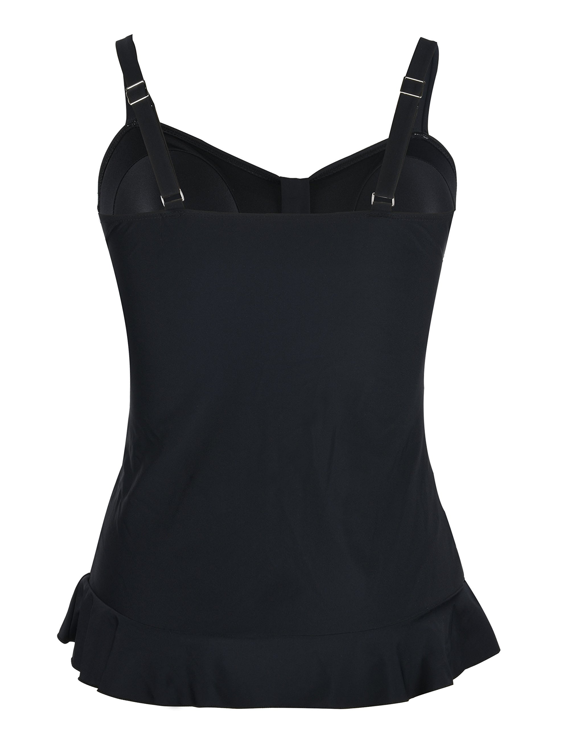 Hilor Costume da Bagno da Donna Anni '50 Anni in Stile retrò, con Ruffle Hem