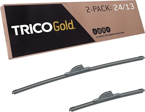 Trico Gold - 18-2413 - Juego de 2 limpiaparabrisas de repuesto para automóvil, 24 y 13 pulgadas.