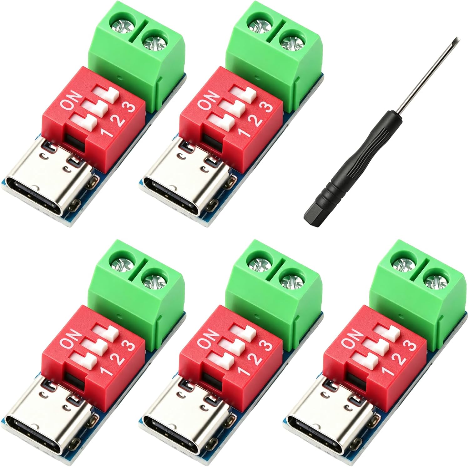 5 модулів вивільнення PD USB-C, карти PD/QC 5/9/12/15/20V