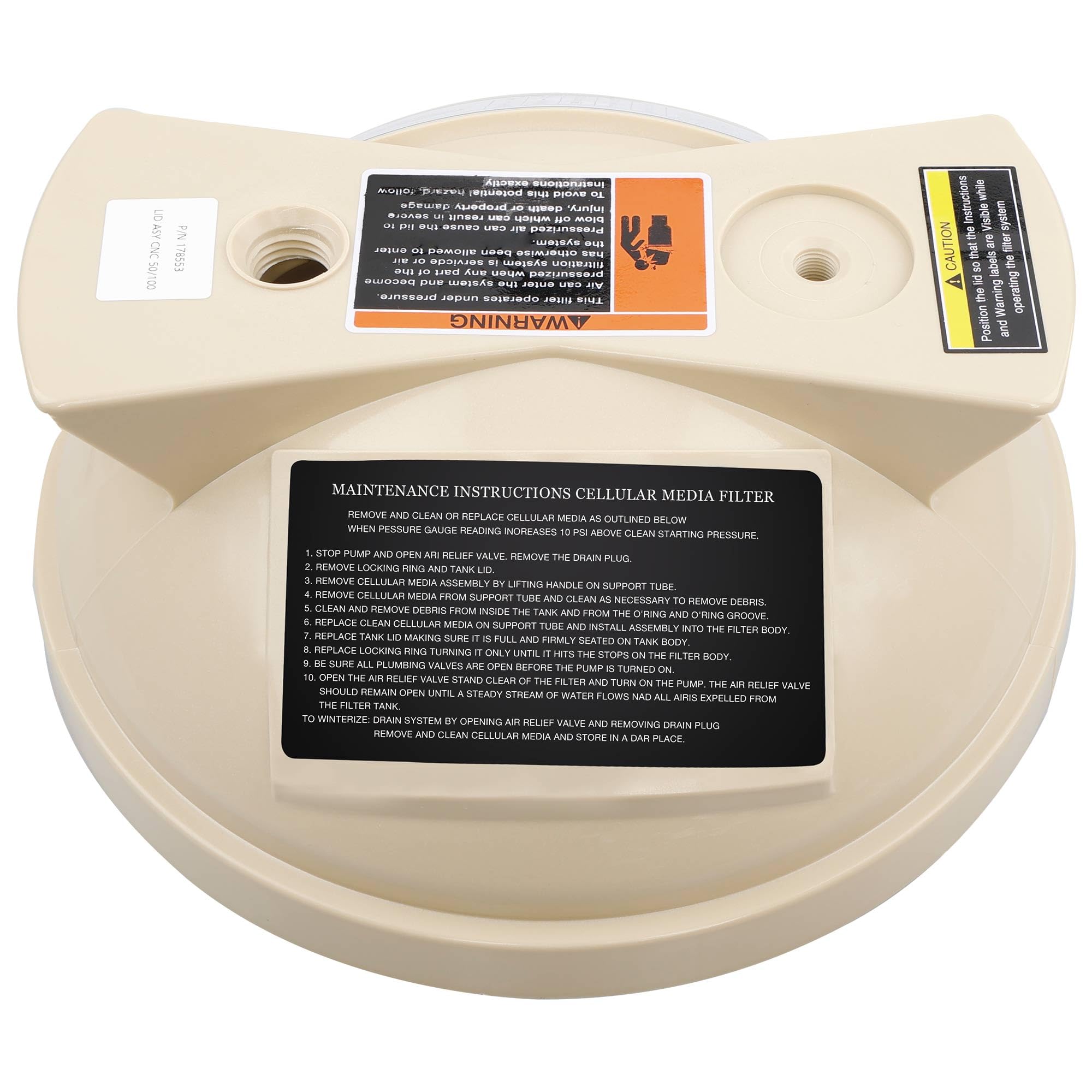 H☆K Pentair Lid For Clean and Clear 50 100 and 125 Filters | 178553