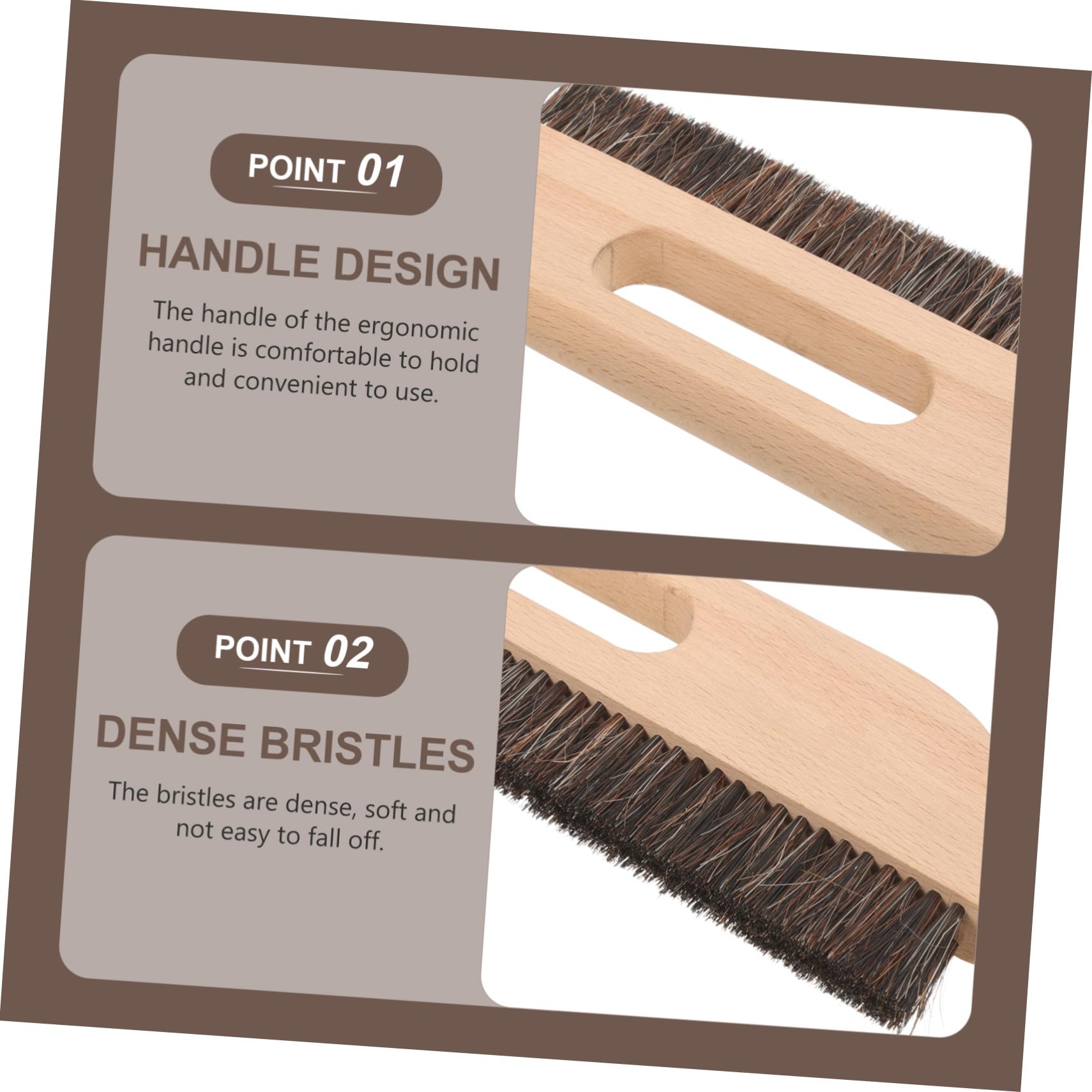 Brosse à Maroufler Multi Usage avec Manche Ergonomique Brosse à Tapissier pour Peint et Lissage Mural Poils Longs Denses et Résistants