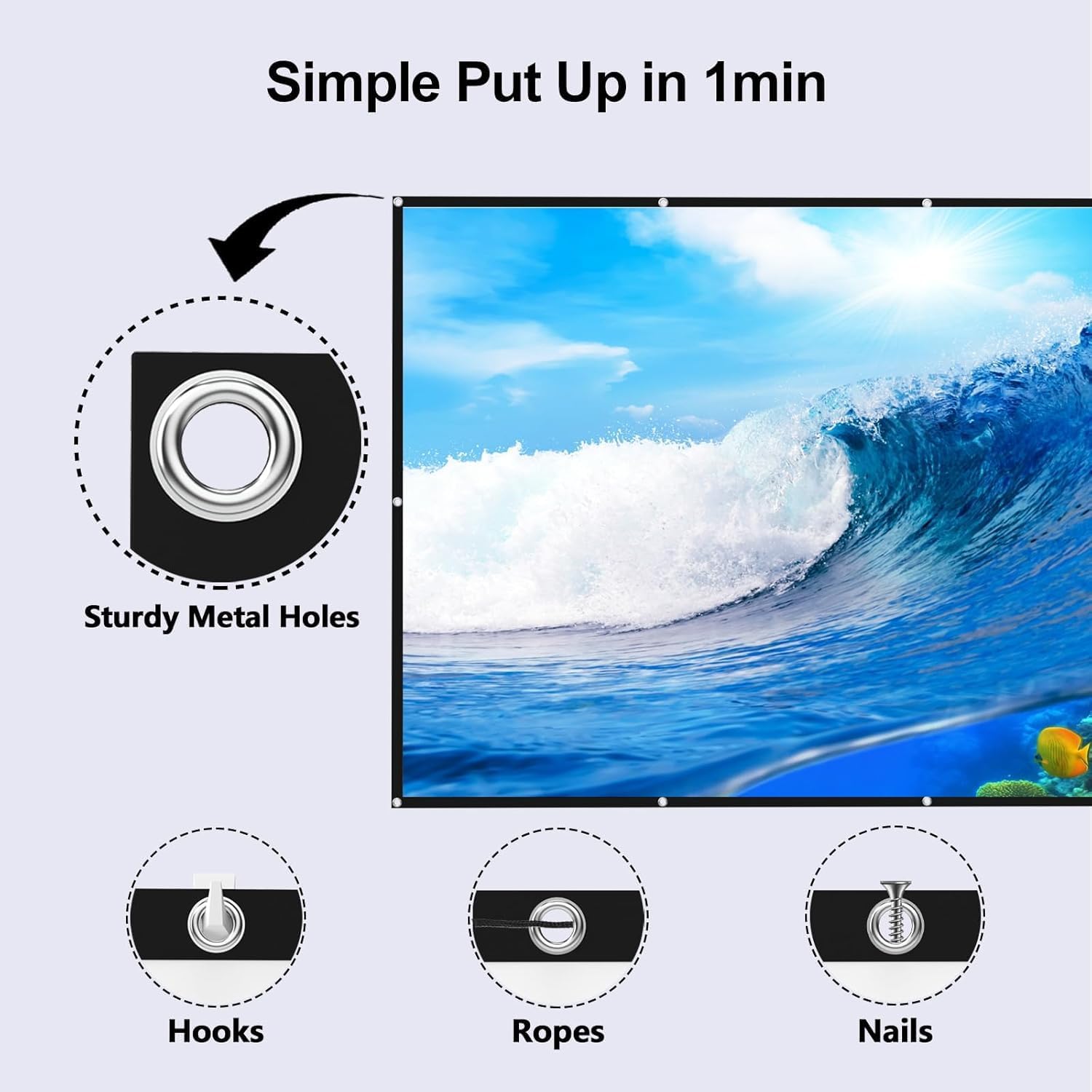 FUDONI Projector Screen Installation Methods