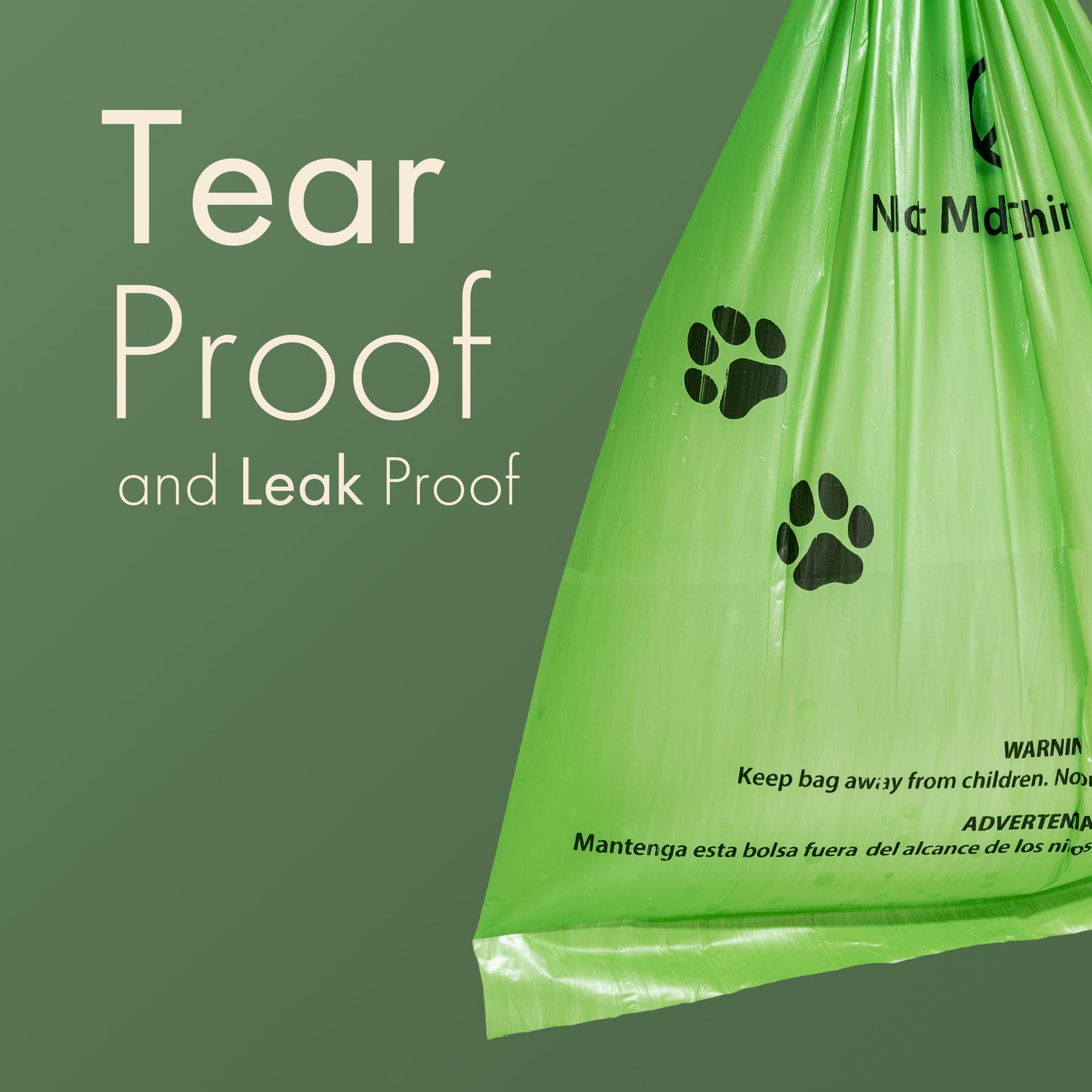 Carrywell Bolsas para excrementos de perro, 300 unidades, a prueba de fugas y extra gruesas, rollos de repuesto para perros, sin perfume