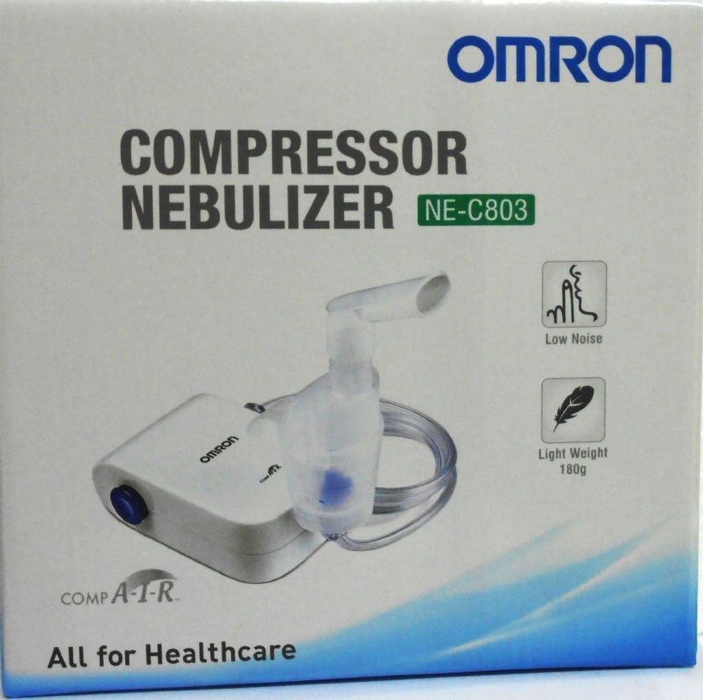 Omron NE C803 Compact & Lightweight Compressor Nebulizer For Child & Adult With Low Noise Operation & Medication Capacity of 10 ml For Best Respiratory Care