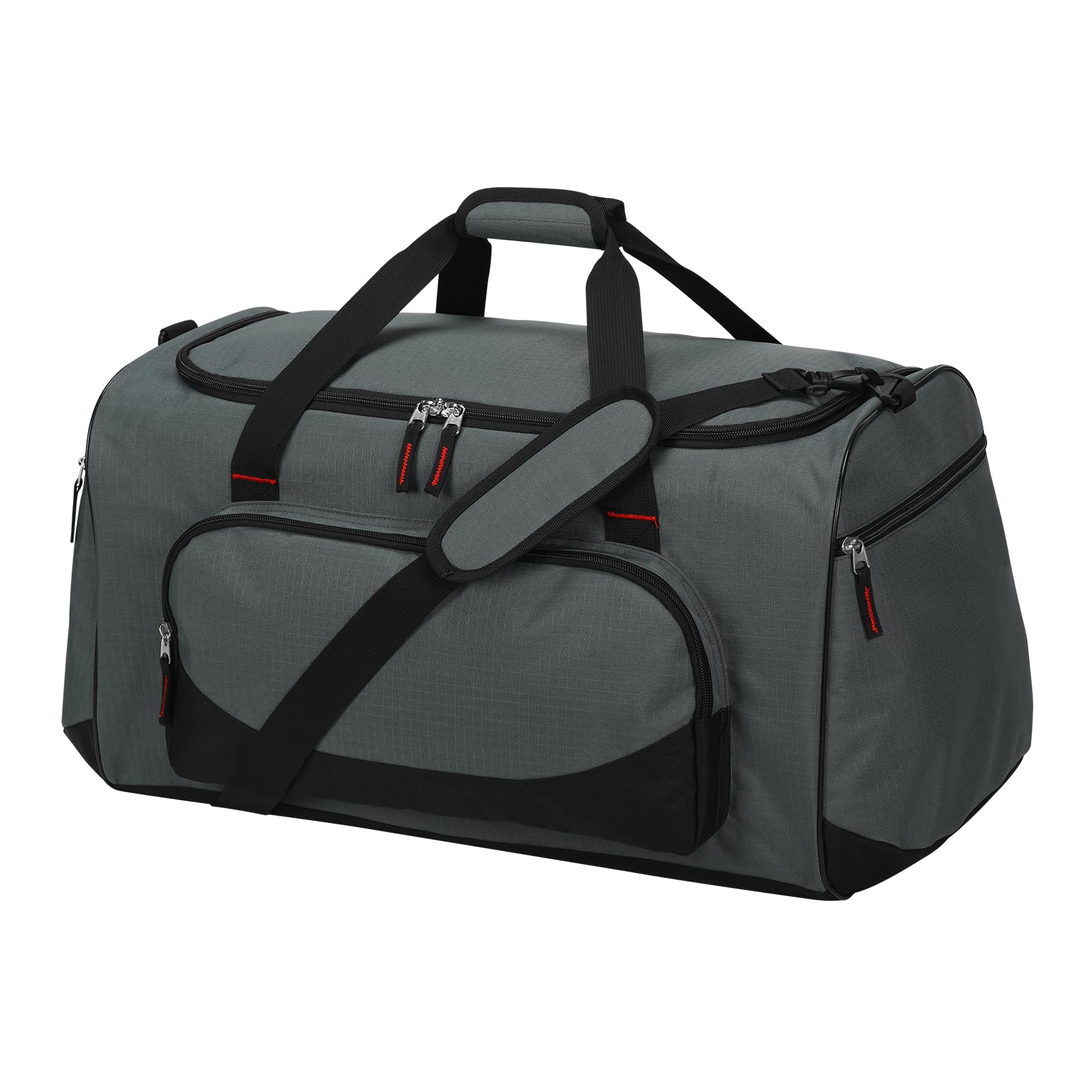 LONALIA 65L Travel Duffle Bag for Men - 24 inch Large Sports Holdall Bag for Overnight Football Weekend (Dark Grey)