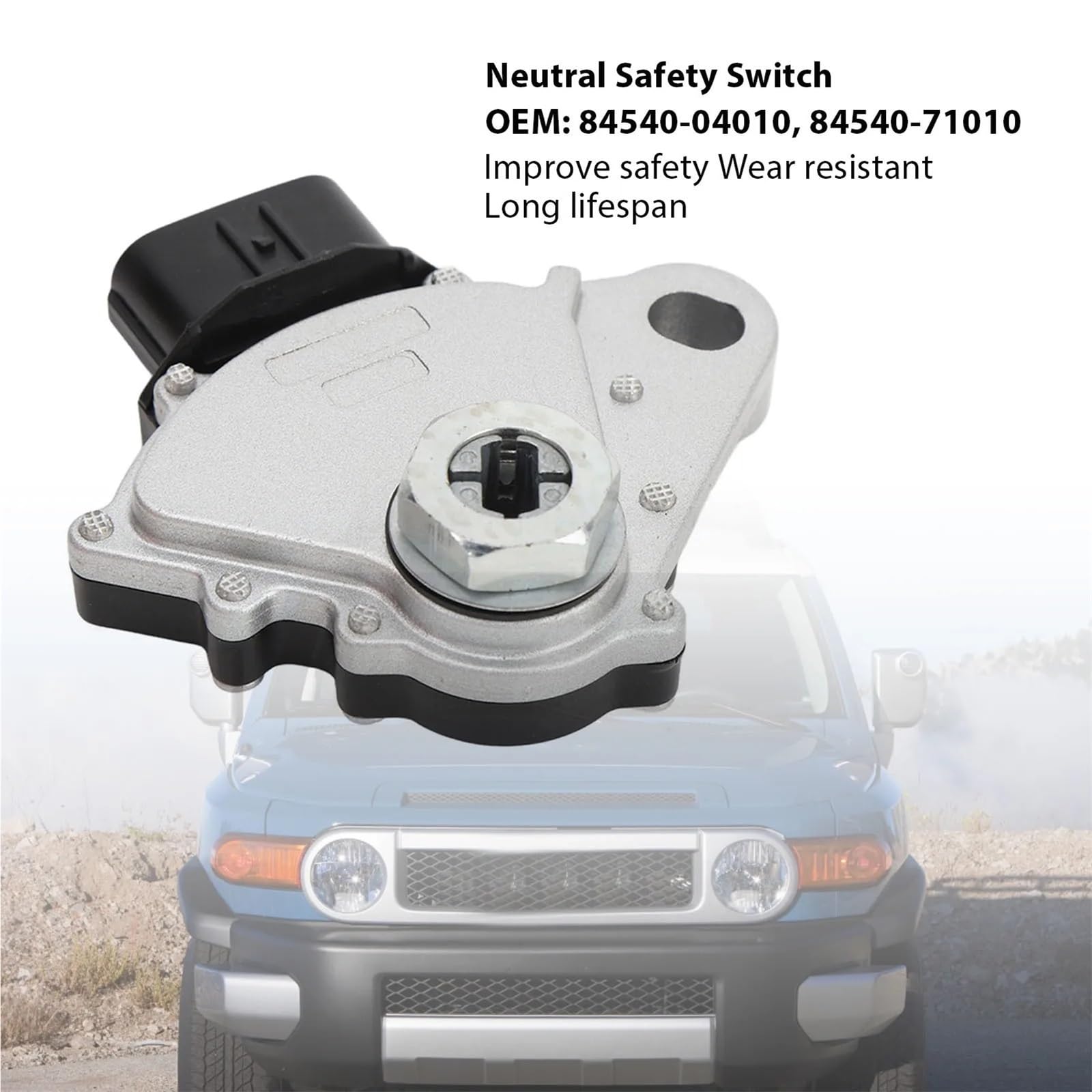 Interruptor de seguridad neutral 8454071010, construcción resistente al desgaste, repuesto apto Compatible con Tacoma FJ Cruiser Interruptor de seguridad neutral