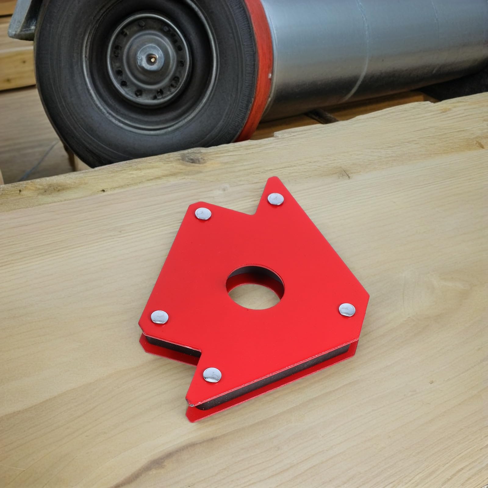 Posizionatore Magnetico per Saldatura 90°, Supporto Rosso 22kg