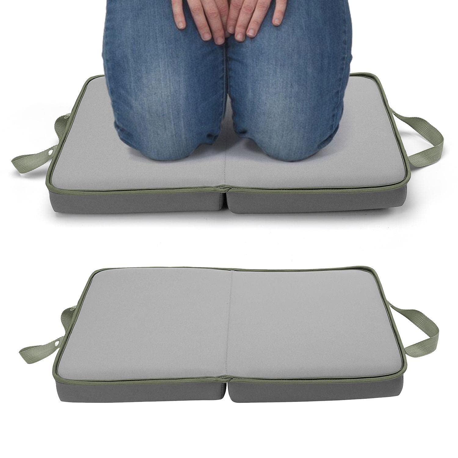 Durable Memory Foam Kneeling Pad with Carry Handle |Thick & Foldable Pillow Cushion Kneeling Mat | Foldable and Weather Resistant | DIY Maintenance Housework