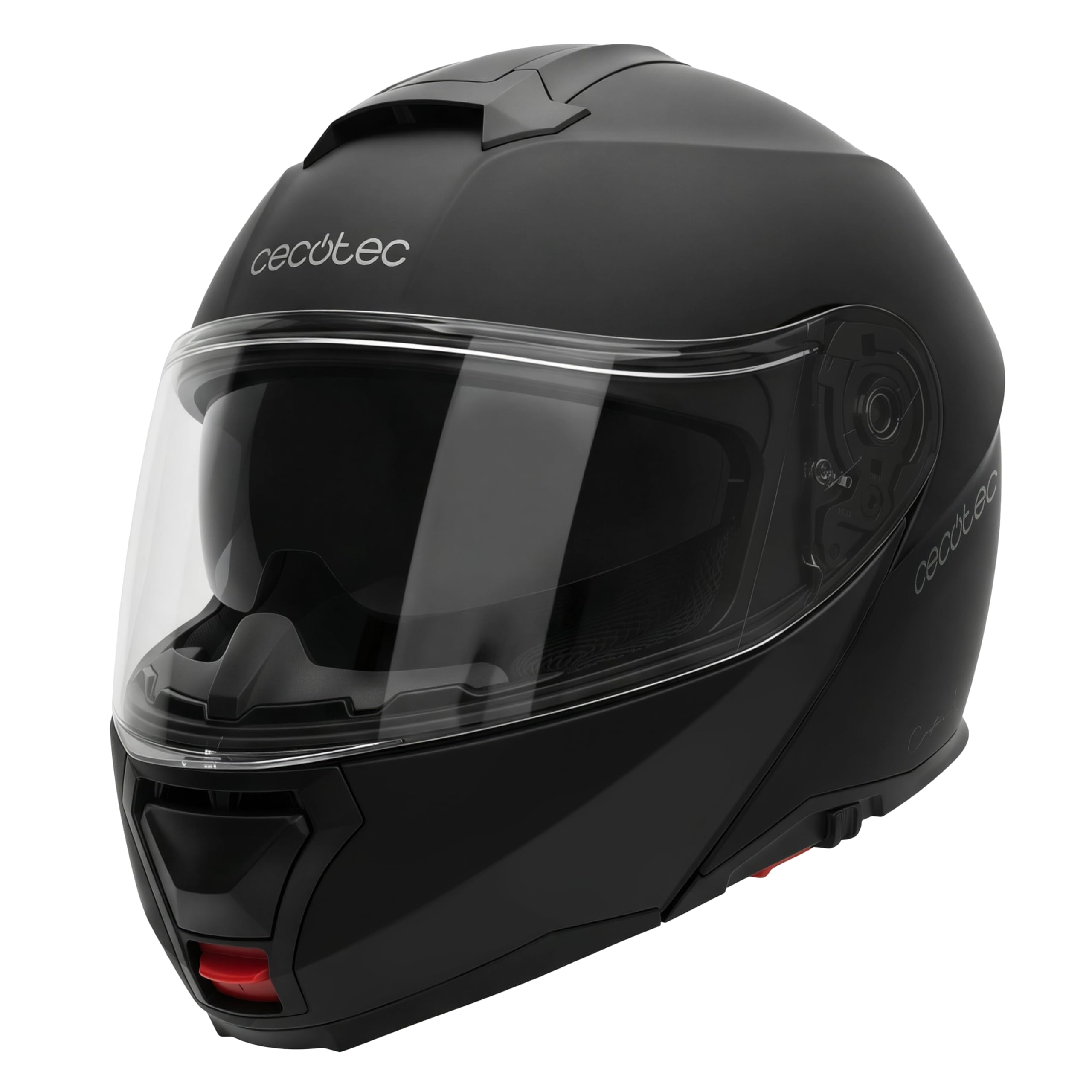 Cecotec Casco Moto Modular con Visera FlexShield S. Homologación ECE 22.06, Doble Certificación P/J, Resina Termoplástica, Visor Antiarañazos, Visor Solar Ajustable, Interior Desmontable y Lavable