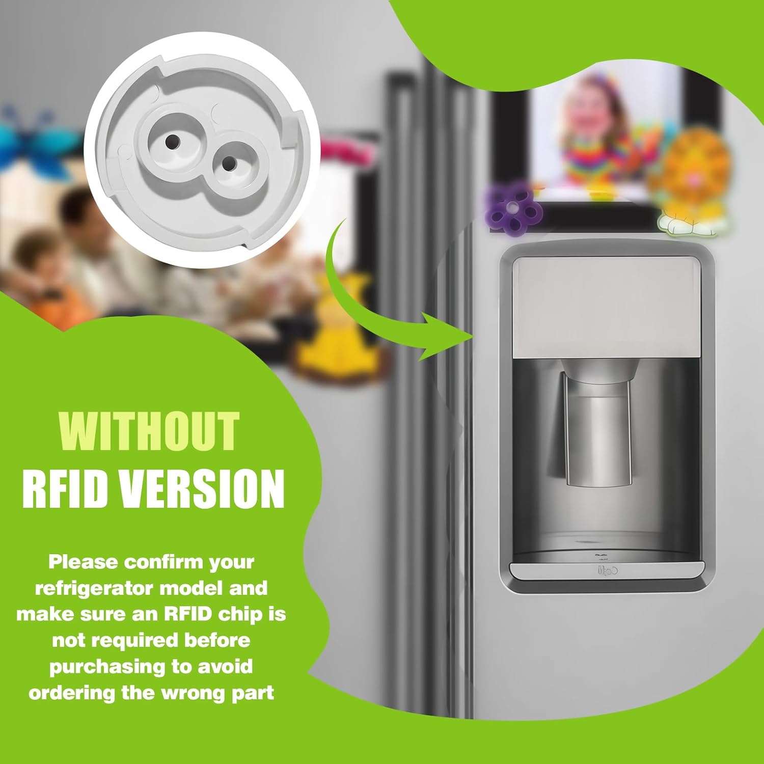 WR17X33825 Water Bypass Plug Without RFID Compatible with GE Refrigerator and for Kenmore and for Hotpoint, Replaces WR17X30044 AP6989494, Refrigerator Filter Housing Bypass Plug