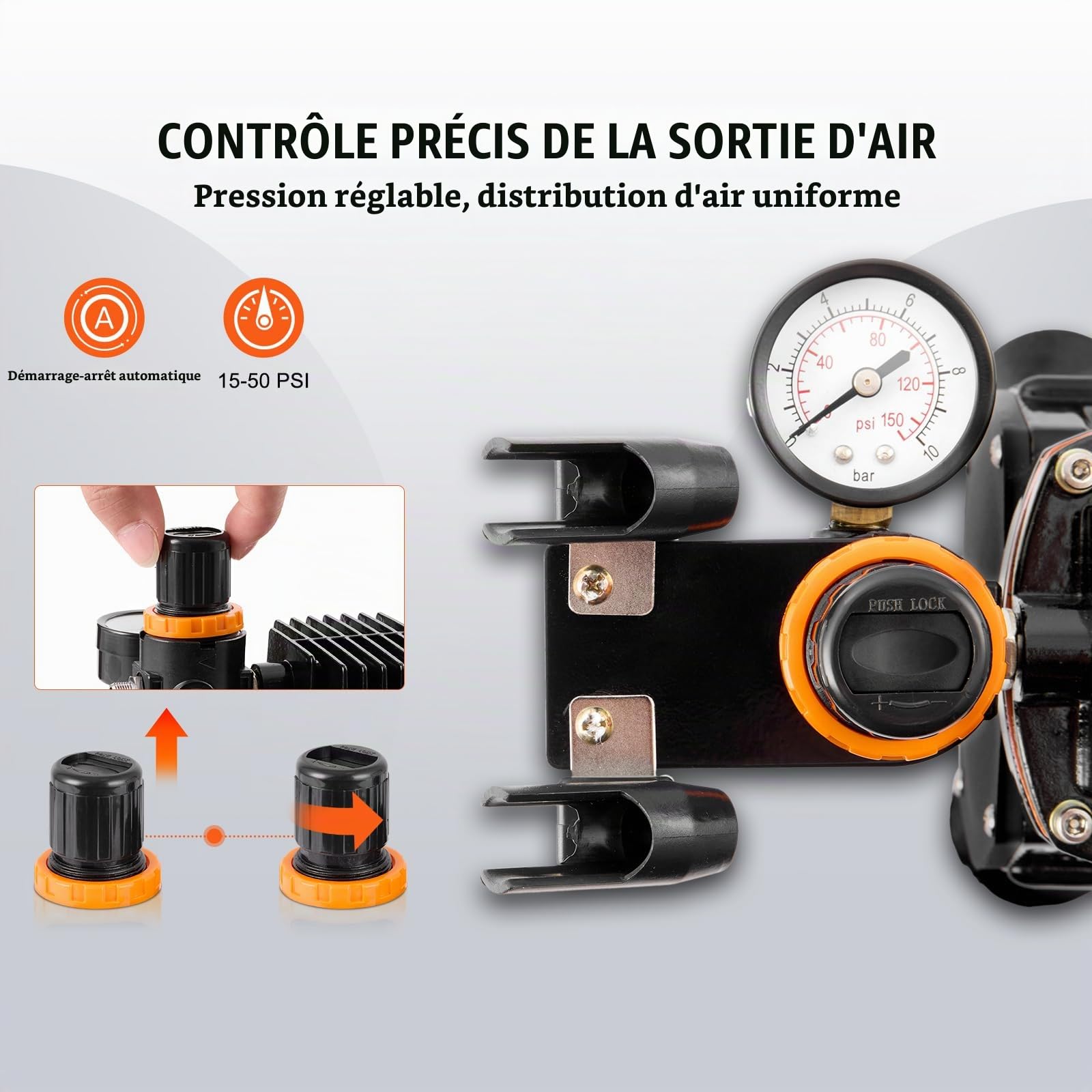 VEVOR Kit d'aérographe, compresseur d'air à double ventilateur, système d'aérographe professionnel avec 3 pistolets, support, roue de mélange de couleurs, pour art de l'ongle, cuisine, maquillage