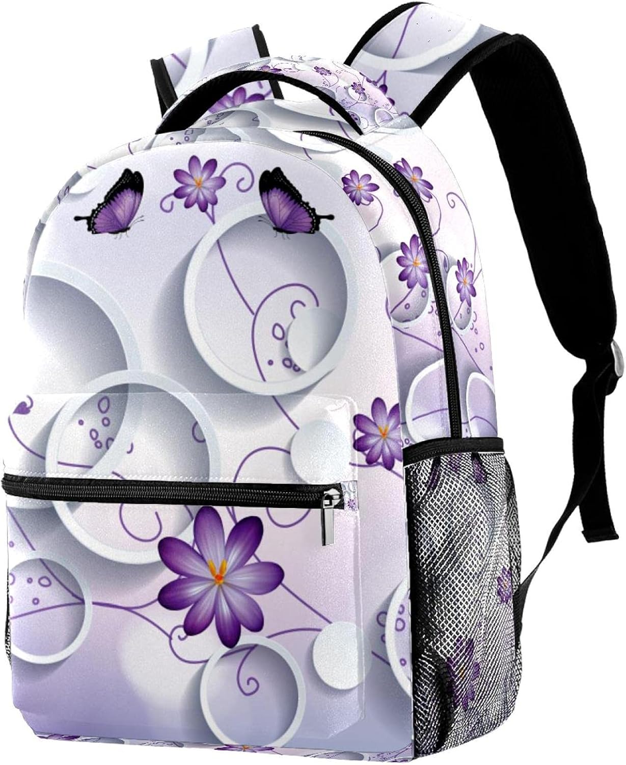 purple flower backpack