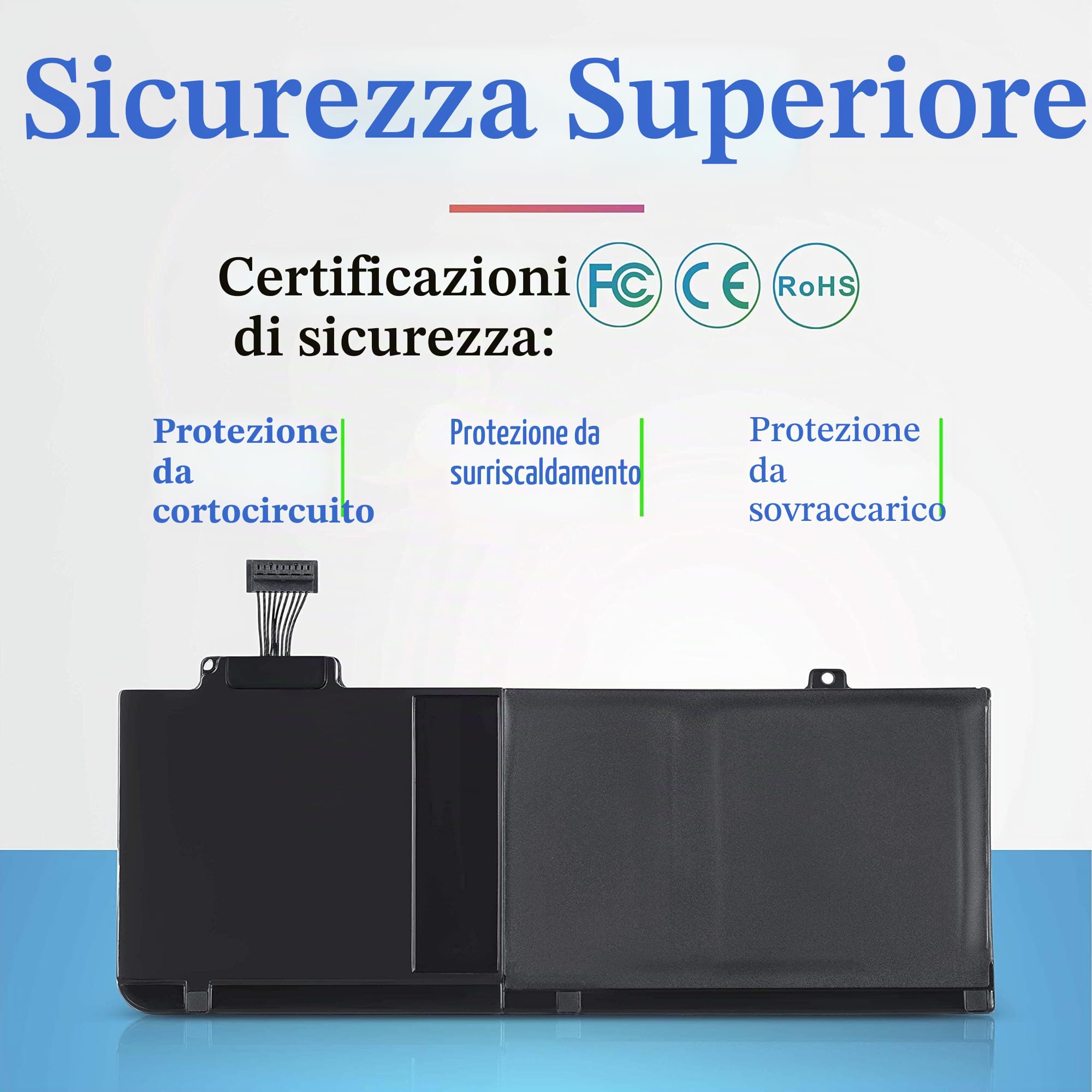 NinjaBatt A1322 A1278 Batteria per Apple MacBook Pro 13" [Metà 2012 2010 2009 Presto 2011 Tardi 2011] - Alta Capacità [63,5Wh/10,95v]
