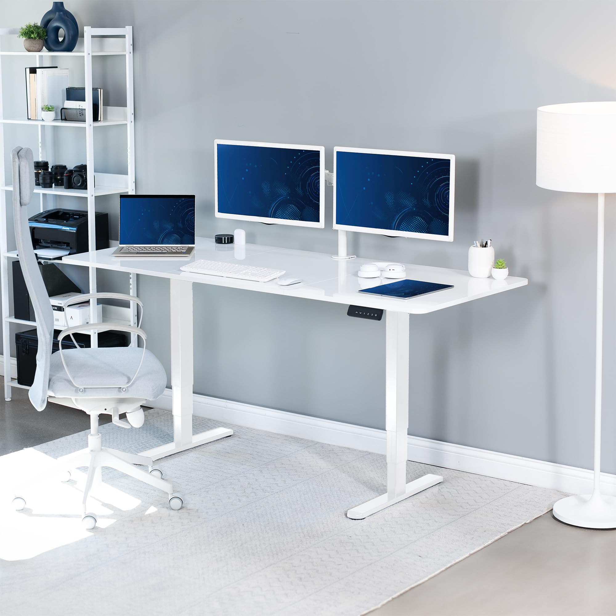 VIVO 71x30 Electric Sit Stand Desk 2B Series White - Dettaglio
