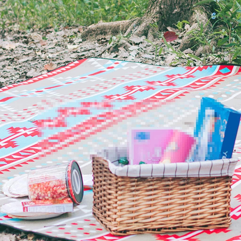 Waterproof Foldable Extra Large Picnic Blanket Washable with Shoulder Strap 3 Layers Fabrics Picnic Mat for Outdoor Camping