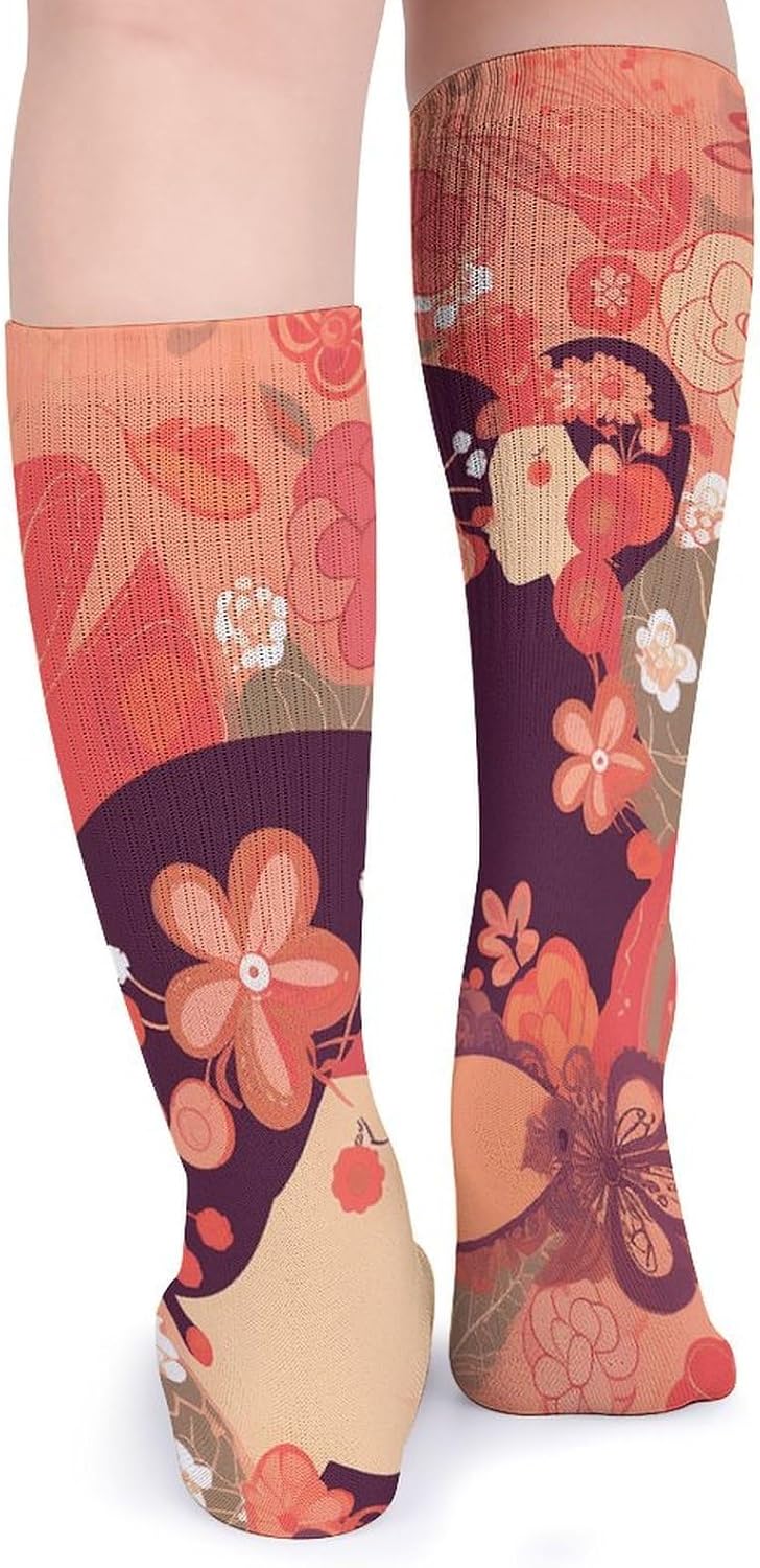 Women's Day Greeting Card Socks 5-Pairs Breathable Crew Socks Casual Comfort Aesthetic Sock Lightweight Calf Sock
