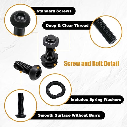 Miniatura 4 de Surtido de 1200 tornillos métricos, surtido de tornillos métricos M3 M4 M5 M6, tornillos, tuercas y arandela, kit surtido de tornillos métricos y