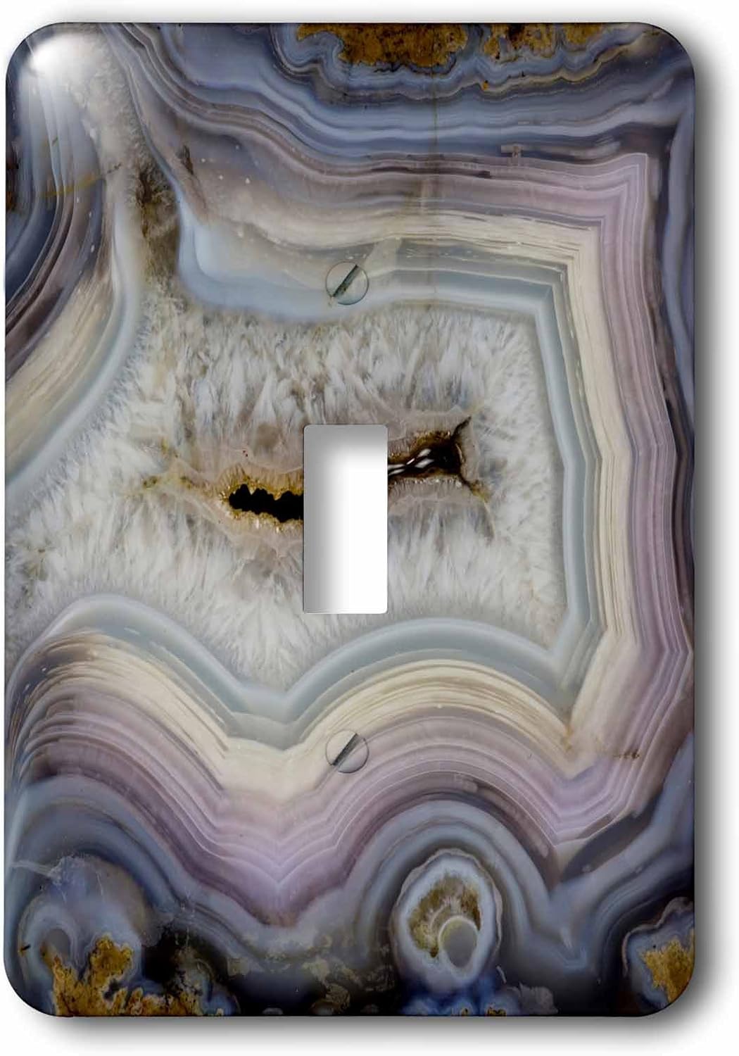 3dRose Banded Agate, abstract pattern single toggle switch