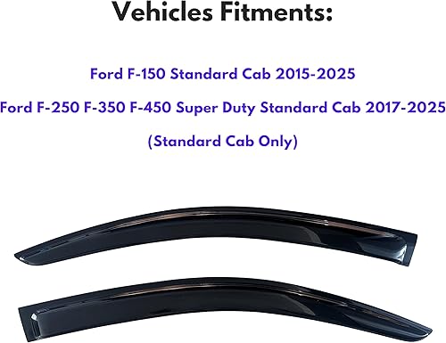 Miniatura 738 de KPY Moldura deflectora de viento con protección contra la lluvia compatible con Mazda CX-3 2016-2021 (CX3), 4 unidades, para ventana lateral