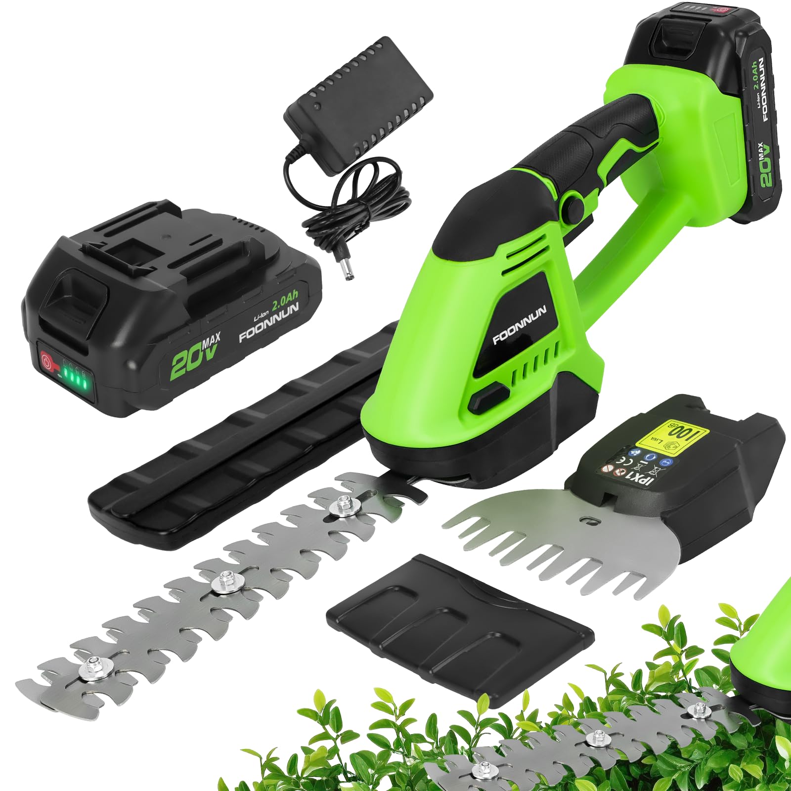 Taille-haie électrique Sans Fil Umisu 2 En 1 - Batterie 21V 1500mAh, 2 Lames (31 Cm Et 15 Cm) Incluses