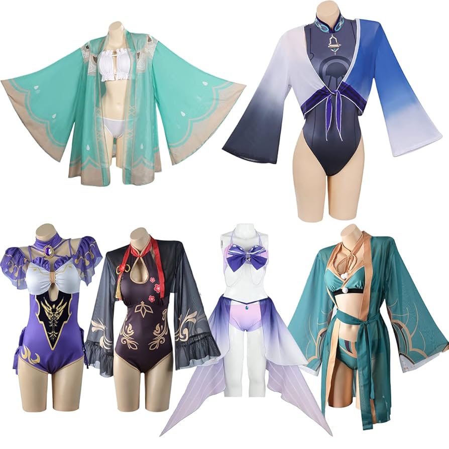 Amazon | 放浪者 散兵コスプレ 水着 ワンビース ビキニ 仮装