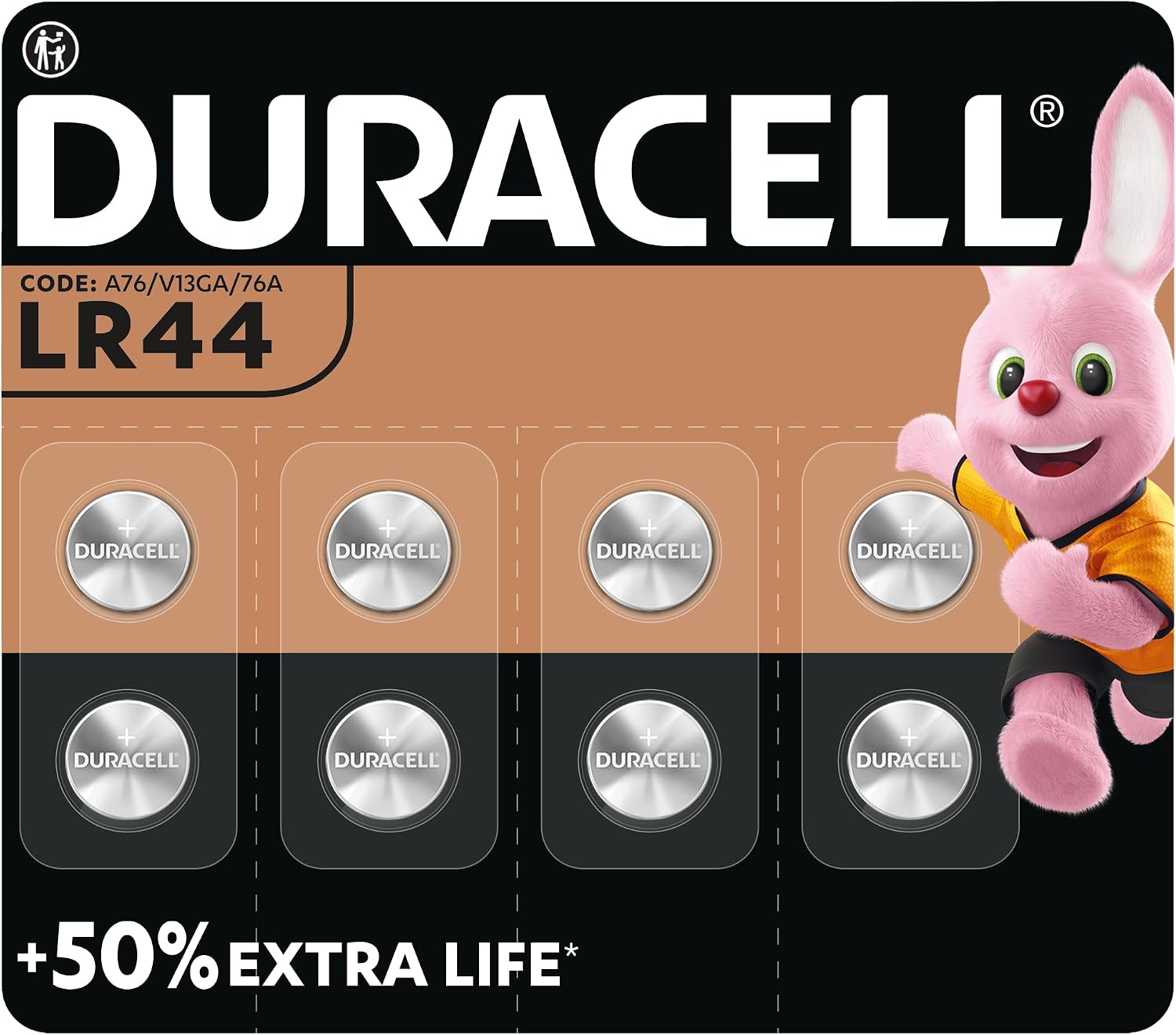 LR44 Piles Duracell - Lot de 8 piles LR44 de très bonne qualité - Prix: 6,42€