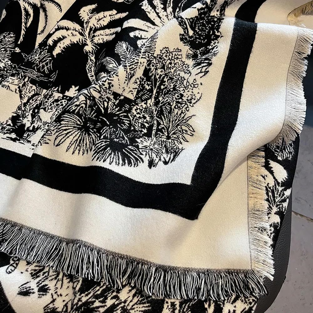 Bufanda de Invierno de Lujo para Mujer, pañuelo cálido de Cachemira, chales para Mujer, Bufandas Gruesas y Suaves, Bufandas con borlas, estolas