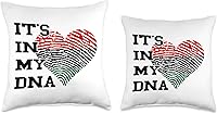 Vista 3 de Pan African Pride Black History Pan African UNIA Heart in My DNA - Almohada de bandera de liberación negra, 16 x 16 pulgadas, multicolor