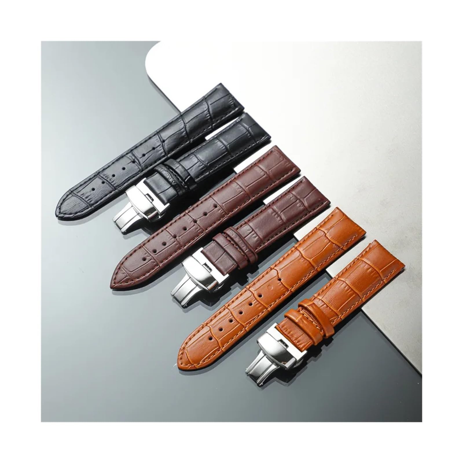Cinturino 14mm 16mm 18mm 19mm 20mm 21mm 22mm 24mm Cinturino in Pelle da Uomo Cinturino di Ricambio Universale Accessori per Orologi