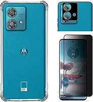 COMBO Película Privacidade 3D + Capa Anti-Impacto + Pelicula Câmera para Moto Edge 40 Neo - (Tela 6.55) - Champions Rox