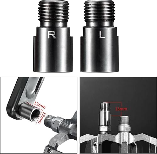 Miniatura 2 de SM SunniMix Extensores de pedal de bicicleta, 1 par de extensores de pedales de bicicleta de acero cromado y molibdeno extendido para cualquier