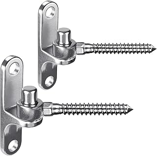 Insaga 2Pack Wall Mount Gate Hinge | 304 Stainless Steel Gate Hinges for Farm Gate, One-Piece Molding Hinge Screw Eye with Hole Dia 5/8'' for Chain Link Fence Post Gate