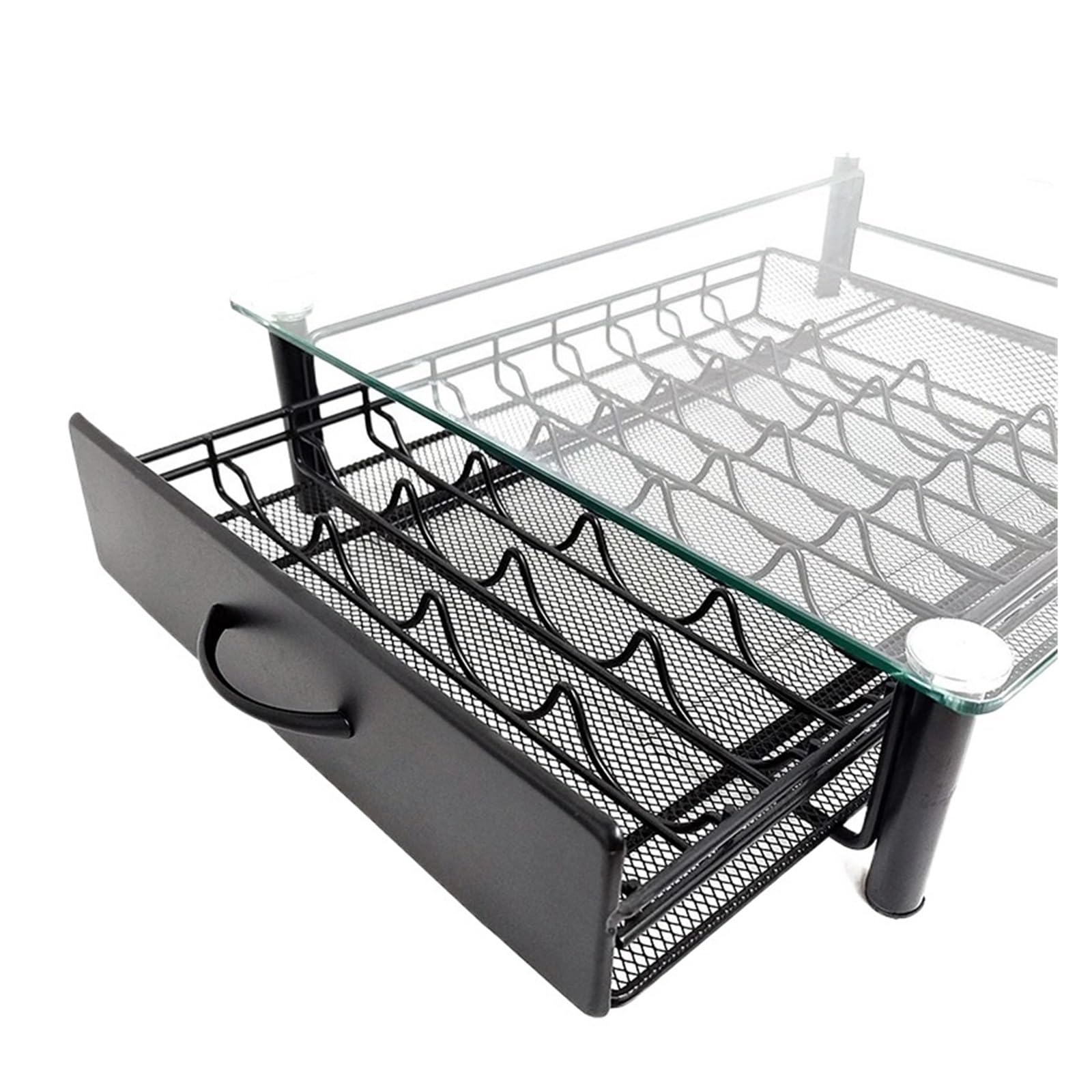 Caja De Almacenamiento De Bolsas De Té De Escritorio Tipo Cajonera De Almacenamiento Con Estante De Exhibición De Cápsulas De Café(For 60pcs)
