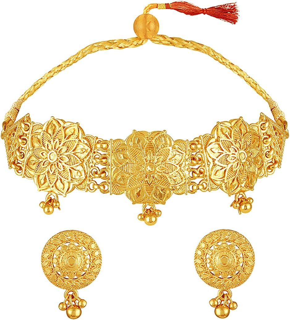 ASMITTA Stunning Gold Plated Jewellery Set for Women - NS1332KJGLDA0