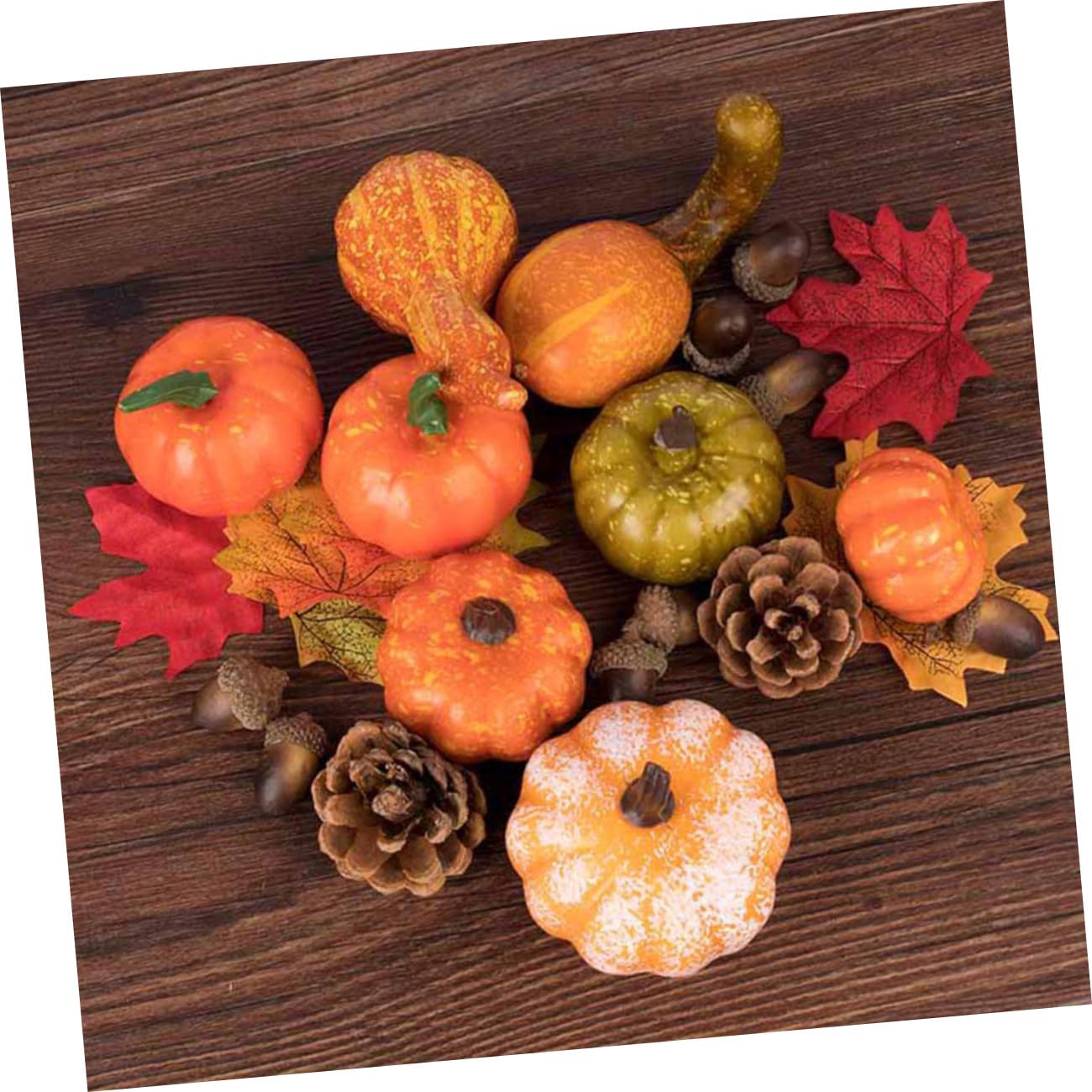 Alipis 3 Sätze Künstlicher Kürbis Falsche Kürbis-Foto-Requisiten se Dekorationen Schaum se Gefälschter Neutrale Herbstdeko stiele Weich-PVC Orange 50 Stück * 3