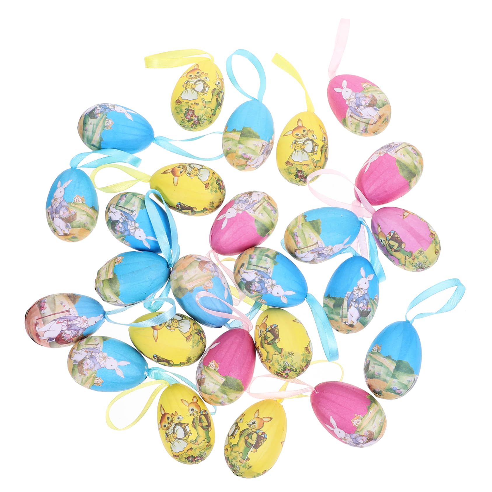 MAGICLULU 5 Sätze Hängende Osterverzierung Füllstoffe Doppelt Weihnachtliche Tischdeko Weidenkörbe Ostereier Easter Egg Decoration Ornament Dekorative Osterdeko Schaum 25 Stück * 5