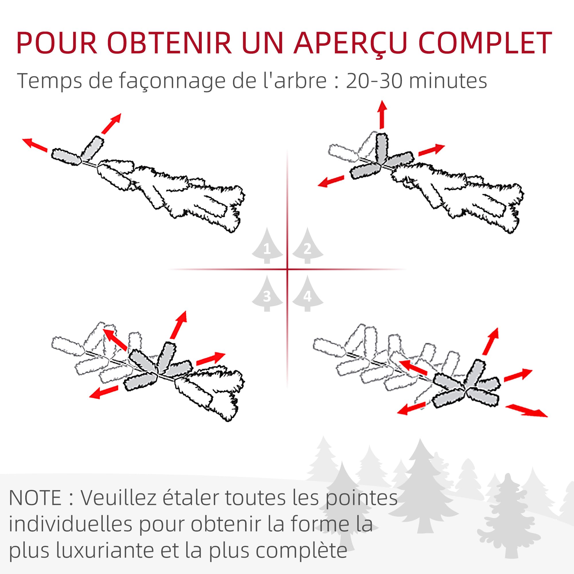 HOMCOM Sapin de Noël Artificiel Lumineux 180 cm en Forme de Crayon Vert | Arbre de Noël, 150 Lumières Multicolores, 390 Branches, Base en Acier